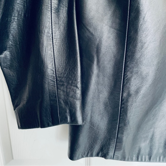 Rachelle the original leather store black leather coat/ jacket size 38 (M) - Picture 12 of 15